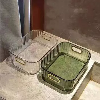 Роскошный настольный ящик для хранения косметики для домашних животных, акриловый органайзер для косметики, средства по уходу за кожей, разное, чайный столик, корзина для хранения закусок