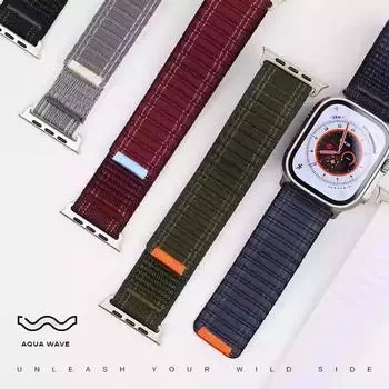 Роскошный нейлоновый ремешок для Apple Watch Ремешок 46 мм 49 мм 45 мм 44 мм 42 мм 41 мм 40 38 мм Браслет для iWatch Ultra 2 Series 10 9 8 7 6 SE Correas 38/40/41mm белый