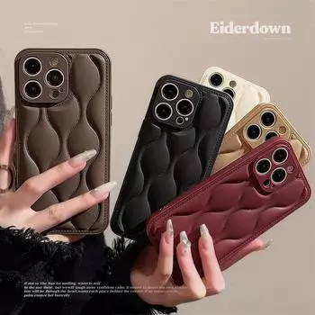Роскошный однотонный чехол для телефона с 3D волнистой текстурой для iPhone 11 12 13 14 15 Pro Max Plus, мягкий силиконовый противоударный бампер, задняя крышка For iPhone11 Pro Max