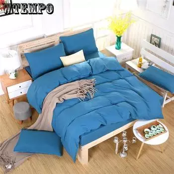 Роскошный однотонный комплект постельного белья, красный комплект постельного белья из микрофибры, постельное белье, одеяло Twin(3pcs)