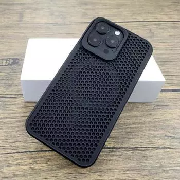 Роскошный охлаждающий теплоотводящий магнитный чехол Magsafe для iPhone 16 15 14 Plus 13 12 11 Pro Max дышащая сетчатая крышка For iPhone 16 Pro Max белый