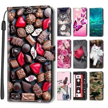 Роскошный окрашенный кожаный чехол для Xiaomi 14T 13T 12T 11T Pro, защитный чехол в виде книги для Xiaomi Poco M6 Pro/Poco C65/Poco X4/Poco F4/Poco C40 Xiaomi Poco M6 Pro 4G