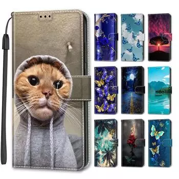 Роскошный окрашенный кожаный чехол-кошелек из искусственной кожи в стиле книги для Oppo A79 A60 A59 A3X A40 A38 A58 A78 A53 A54 A55 A57 A94 A95/F19 Pro Plus/Realme 9i Oppo A38 4G