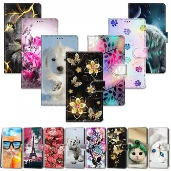 Роскошный окрашенный кожаный чехол-кошелек в стиле книги, защитный чехол для Xiaomi 14T Pro/Mi 12/11T Pro/12T Pro/13T Pro/Poco C65/Poco M6 Pro/Poco C40/Poco F4 Xiaomi Poco M6 Pro 4G