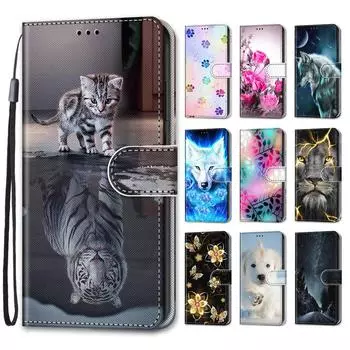 Роскошный окрашенный кожаный чехол-кошелек в стиле книги, защитный чехол для Samsung Galaxy S25 Ultra S24 S23 S22 S21 S20 Ultra Plus S21FE S21Ultra S22Ultra Samsung Galaxy S23 Ultra