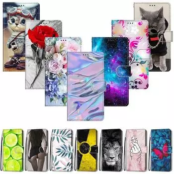 Роскошный окрашенный кожаный чехол-кошелек в стиле книги, защитный чехол для Huawei Y5 Y6 Y7 Y9 P30 P40 P20Lite/Mate 20 Lite/P Smart Z/Nova 6SE Huawei Maimang7