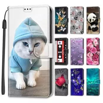 Роскошный окрашенный кожаный чехол-кошелек в стиле книжки, защитный чехол для Huawei Honor X7B X6B X8A X6A X9A X7A X50 Honor90 Magic6 Lite Huawei Y5 Y6 P30 Lite Honor 90 5G