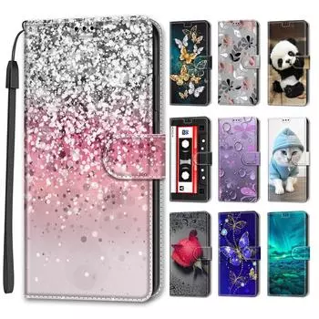 Роскошный окрашенный кожаный чехол-кошелек в стиле книги, защитный чехол для Samsung Galaxy M12/M02s/M13 5G/A04 4G/M13 4G/M23 5G/M53 5G/M52 5G/M33 5G/M32 4G/M11 Samsung Galaxy M11/A11 EU