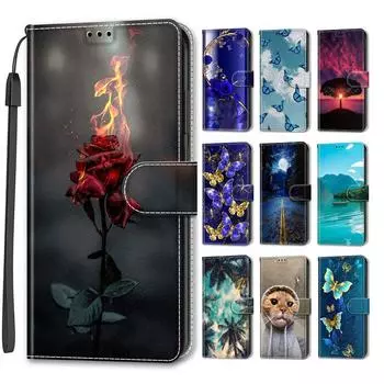 Роскошный окрашенный кожаный чехол-кошелек в стиле книги, защитный чехол для Xiaomi 14 14T 13T 11T Pro/Redmi Note14 Note13 Note12 Note11 Note9 Note8 Redmi 13 Redmi Note 13 Pro