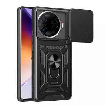 Роскошный откидной чехол для объектива камеры Tecno Camon 30 Pro 5G, противоударный бампер, устанавливаемый на автомобиль, магнитный чехол-подставка Tecno Camon 30 Pro чёрный