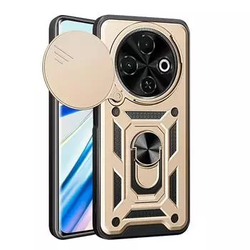 Роскошный откидной чехол для объектива камеры Tecno Spark 30C 4G, противоударный бампер, устанавливаемый на автомобиль, магнитный чехол-подставка Tecno Spark 30C 4G чёрный