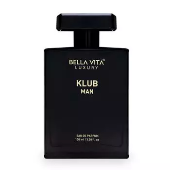 Роскошный парфюм KLUB Man Eau De Parfum для мужчин с лимоном, розой и ванилью|Мускусный и пряный стойкий аромат EDP премиум-класса, 100 мл 100 ml