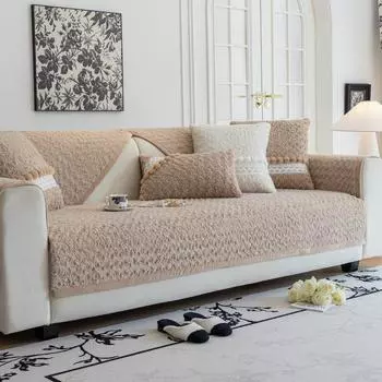 Роскошный плюшевый чехол в виде розы для дивана, нескользящий бархатный чехол для дивана, мягкое кресло, защита для мебели, дропшиппинг Cushion cover45x45cm