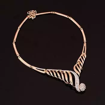 Роскошный подарок для свадебной вечеринки для девушки, полая цепочка, ожерелье, кольцо, браслет, серьги, комплект ювелирных изделий золотистый