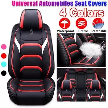 Роскошный полный автомобильный коврик для сиденья, подушка из искусственной кожи, защитная накладка для автомобиля, внедорожника, грузовика, фургона, автобуса, универсальный чехол для автомобильного сиденья (1 шт) 1PC розовый