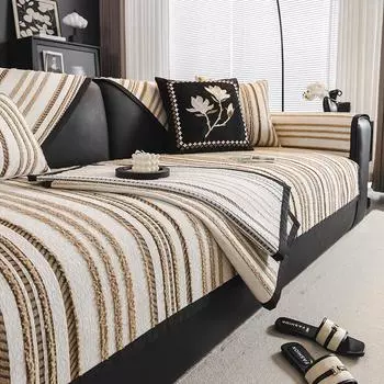 -Роскошный полосатый чехол для дивана L-образной формы, нескользящий, чехлы для диванов из шенилла для гостиной, чехлы для кресел, 1, 2, 3, 4, 5 мест 70x70cm 1pc