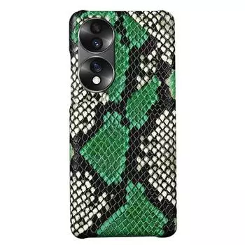 Роскошный получехол из натуральной кожи для телефона серии Honor 70 Honor 100 Pro зелёный