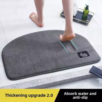 Роскошный полукруглый коврик для ванной из пены с эффектом памяти, ультраабсорбирующий коврик для ванной, противоскользящий коврик для унитаза 40*60cm