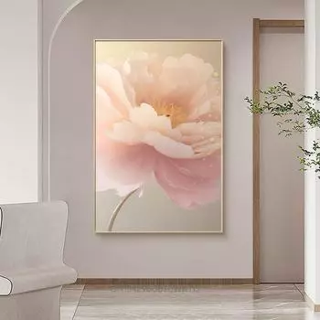 Роскошный постер с цветущими розовыми цветами, скандинавские декоративные картины, настенная живопись на холсте, современная гостиная, домашний декор, интерьер 21x30cm No Framed