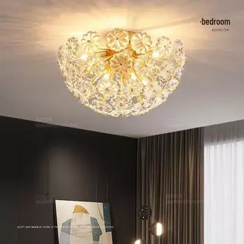 Роскошный постмодернистский хрустальный потолочный светильник в виде лепестка одуванчика для спальни, веранды или коридора White light (other colors upon request)