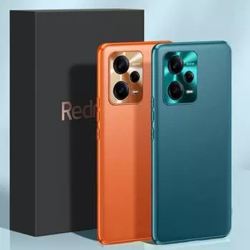 Роскошный простой чехол из искусственной кожи для Redmi Note 12 Pro Plus, противоударный металлический защитный чехол для объектива, задняя крышка, бампер для Xiaomi Redmi Note 12 Pro 5G Redmi Note 12 Pro 5G чёрный