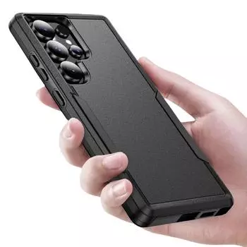 Роскошный простой противоударный чехол Funda для Samsung Galaxy S25 Ultra S24 Plus S23 FE S22 S21 A56 A36 A16 A55 A35 A15 5G Аксессуары for Galaxy S25 чёрный