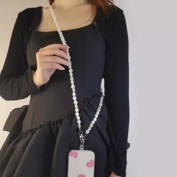 Роскошный простой телефон анти-потеря шнурок через плечо специальная жемчужная цепочка для телефона женский ремешок для мобильного телефона