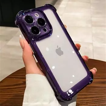 Роскошный противоударный акриловый прозрачный чехол для телефона iPhone 15 14 13 12 11 Pro Max X Xs XR Max 7 8 Plus, мягкий бампер, задняя крышка For iPhone SE 2020