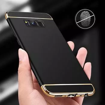 Роскошный противоударный бронированный чехол для Samsung S20 A51 A20S, жесткий чехол для ПК для iPhone 12 Pro Max 11 XR SE 2020 Huawei P40 Xiaomi Redmi Note 9S iPhone 5 чёрный