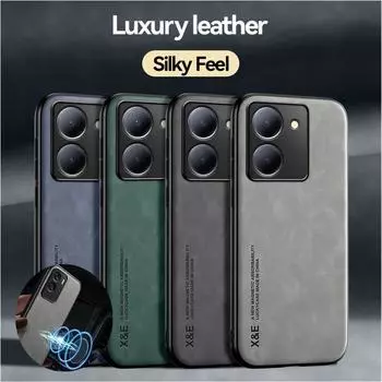 Роскошный противоударный чехол для VIVO Y78 5G Y36 Y35 Y16, защитный чехол, встроенный магнитный автомобильный держатель, защитный чехол для телефона