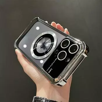 Роскошный противоударный чехол Magsafe с беспроводной зарядкой для iPhone 14 13 12 11 Pro Max Plus, прозрачный магнитный чехол-бампер For iPhone 11Pro