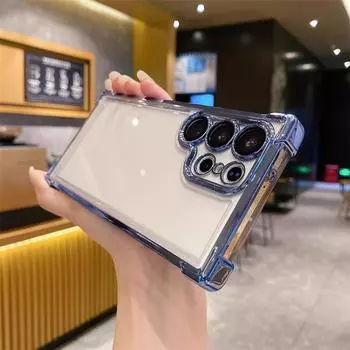 Роскошный противоударный чехол с покрытием для iPhone Samsung Xiaomi Redmi OPPO Realme Мягкий прозрачный чехол из ТПУ для мужчин и женщин для девочек iPhone 16 Pro Max чёрный