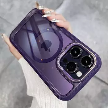 Роскошный противоударный прозрачный чехол для телефона iPhone 12 13 14 15 Pro Max, магнитный прозрачный чехол для мобильного телефона Magsafe, принципиально For iPhone 15Pro Max