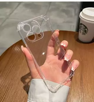 Роскошный противоударный прозрачный чехол для телефона iPhone 11 12 13 14 15 Pro Max 7 8 Plus XS X XR Mini, мягкий прозрачный чехол-бампер For iPhone 14Plus