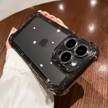 Роскошный противоударный прозрачный защитный чехол для iPhone 15 14 13 12 11 Pro Max X XS XR 7 8 Plus SE, мягкий бампер, прозрачный жесткий акриловый чехол For iPhone 14 темно-фиолетового