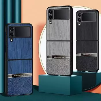 Роскошный противоударный складной защитный кожаный чехол для телефона Samsung Galaxy Z Fold5 Fold4 Fold3 Flip5 Flip4 Flip3
