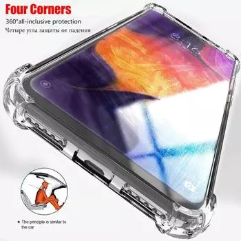 Роскошный прозрачный чехол-бампер из ТПУ с защитой от падения для iPhone Samsung Xiaomi Huawei Oppo Moto Pro Прозрачный мягкий силиконовый противоударный защитный чехол iPhone 7/8 чистый