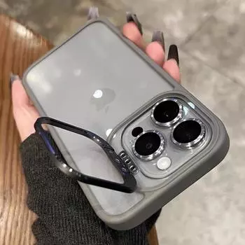 Роскошный прозрачный чехол Beugel Telefoonhoesje для iPhone 15 14 13 12 11 Pro Max 15 Plus Metalen Camera Bescherming Ring задняя крышка For iPhone 15