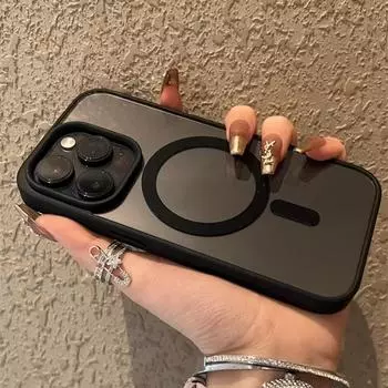 Роскошный прозрачный чехол для беспроводной зарядки Magsafe для iPhone 15 14 13 12 11 Pro Max 14 Plus XS MAX XR X Магнитный бампер Чехол-накладка iPhone X/XS белый