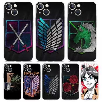 Роскошный прозрачный чехол для телефона «Атака титанов» Shingeki no Kyojin для iPhone 14 13 12 11 Pro Max XS X XR SE 7 8 Plus, противоударный чехол iPhone XS Max