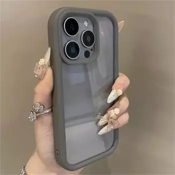 Роскошный прозрачный чехол для телефона Candy для iPhone 11 12 13 14 15 16 Pro Max, противоударный прозрачный чехол-бампер iPhone 16 Pro Max белый