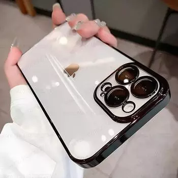 Роскошный прозрачный чехол для телефона Iphone 15 11 12 13 14 Pro X Xr Xs Max 8 Plus, прозрачный противоударный чехол-бампер, аксессуары iPhone x