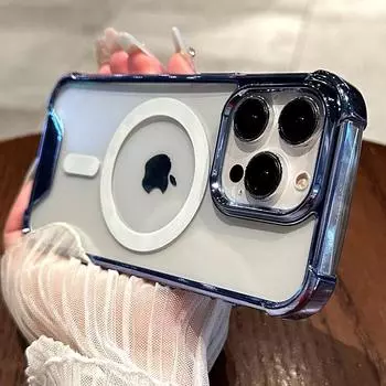 Роскошный прозрачный чехол для телефона с беспроводной зарядкой для iPhone 11 12 13 14 15 Pro Max Plus, магнитный противоударный чехол-бампер For iPhone 11