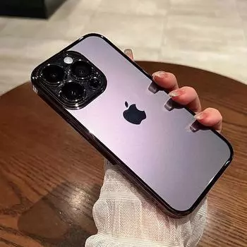 Роскошный прозрачный чехол с покрытием для iPhone 15 14 13 12 11 Pro Max мини противоударный чехол для iPhone 7 8 Plus XS Max XR X SE чехлы для телефонов iPhone 15 Pro Max чёрный
