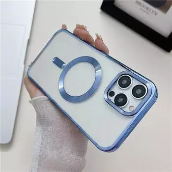 Роскошный прозрачный магнитный чехол Magsafe для телефона Apple iPhone 11 12 13 14 15 Pro Max, мягкий защитный чехол на 14 Plus For iPhone 11 Pro