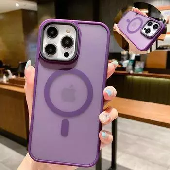 Роскошный прозрачный магнитный чехол с беспроводной зарядкой Magsafe для iPhone 15 14 13 12 11 Pro Max 14 15 Plus противоударный чехол-бампер For iPhone 15