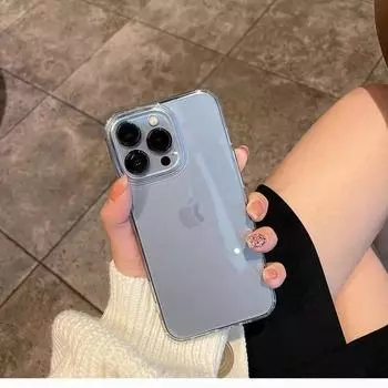Роскошный прозрачный мягкий акриловый чехол для телефона iPhone 15 14 13 12 11 Pro Max XS X XR 7 8 Plus мини противоударный защитный чехол For iPhone14 Pro
