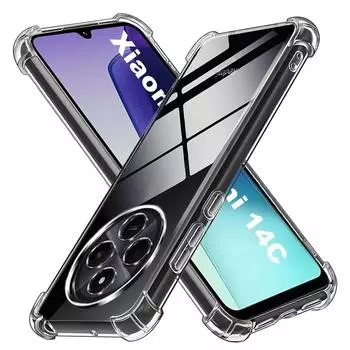 Роскошный прозрачный мягкий чехол с подушкой безопасности для Xiaomi Redmi 14c 13 13c 12 12c 11a 10 10a 10c 9 9a 9c 9t прозрачный ультратонкий противоударный защитный чехол от падения REDMI 14C