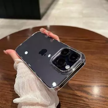 Роскошный прозрачный противоударный чехол для телефона iPhone 15 14 13 12 11 Pro Max X XR XS 7 8 Plus SE3 Mini Жесткий пластиковый ПК Прозрачный чехол For iPhone 11 Pro прозрачный