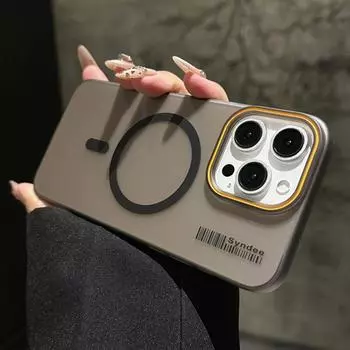 Роскошный прозрачный жесткий магнитный чехол для телефона Magsafe для iPhone 16 15 14 Plus 13 12 11 Pro Max с беспроводной зарядкой, матовый чехол For iPhone 16 Pro Max белый